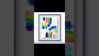 Painted some dry brush rainbow paintings! #artistsoftiktok #arttok #artwork #rainbow