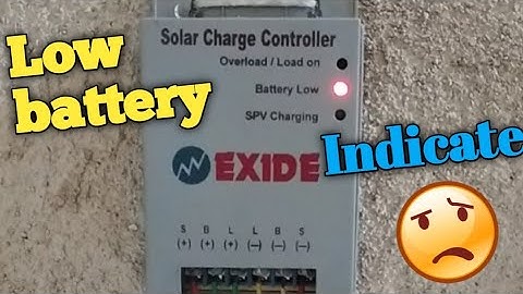 Exide charge controller battery low indication.