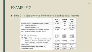 Information Dr Salwa UTM Tax 2 Pioneer status Part 2 News