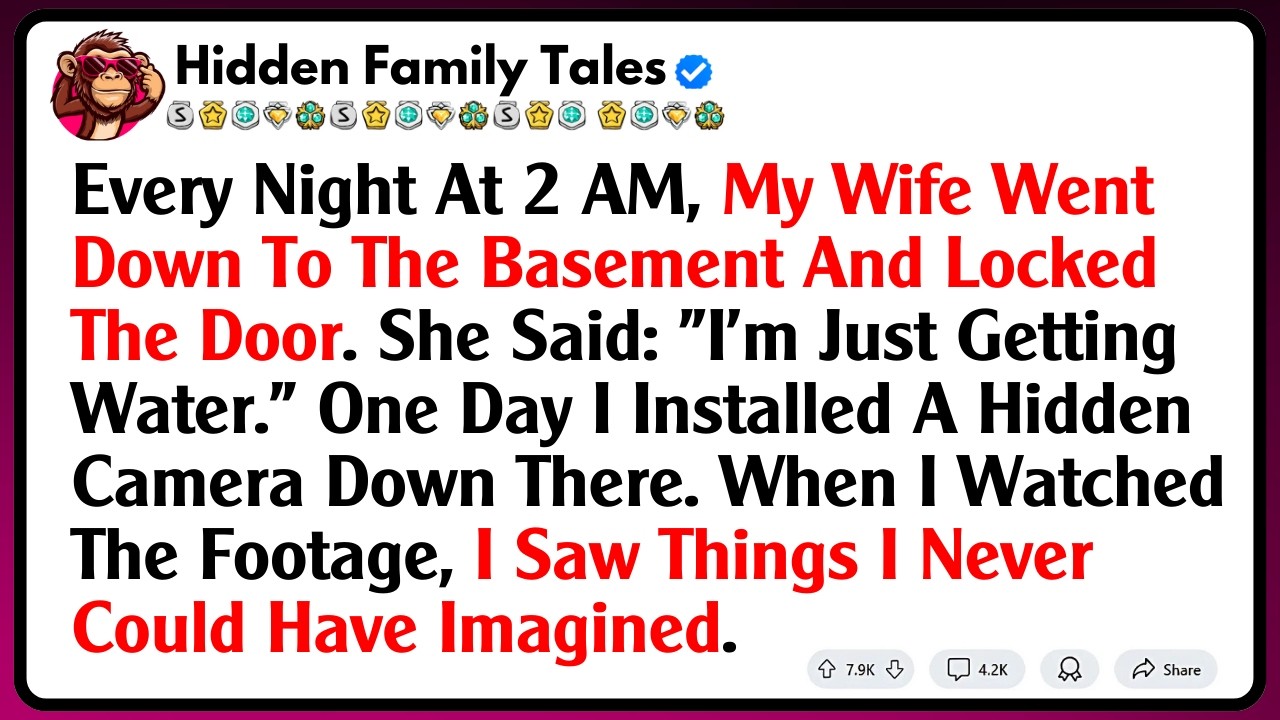 Every Night At 2 AM, My Wife Went Down To The Basement And Locked The Door. She Said: 