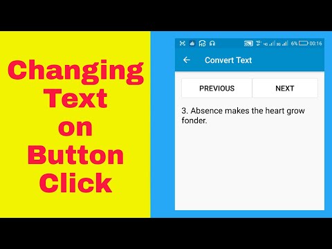 PREVIOUS and NEXT buttons for changing texts