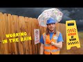 Handyman Hal uses Tools to Build an Umbrella Hard Hat | Learn tools and building for kids