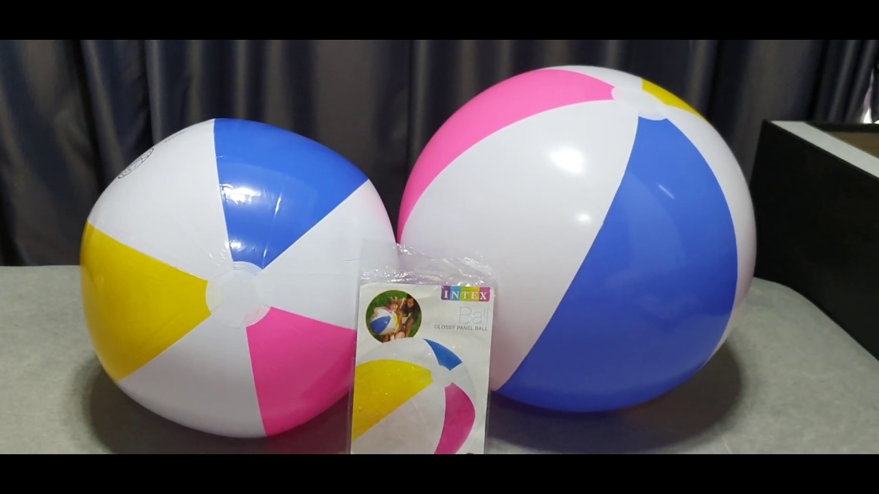 Super elastic and soft! Intex 24 beach ball treated and untreated  comparison 