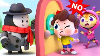 baby whos at the door stranger danger kids songs neos world babybus