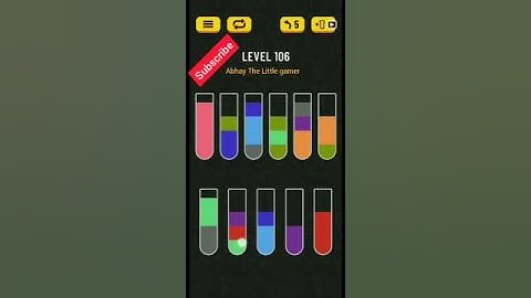 Water sort puzzle level 106（only 24 moves）