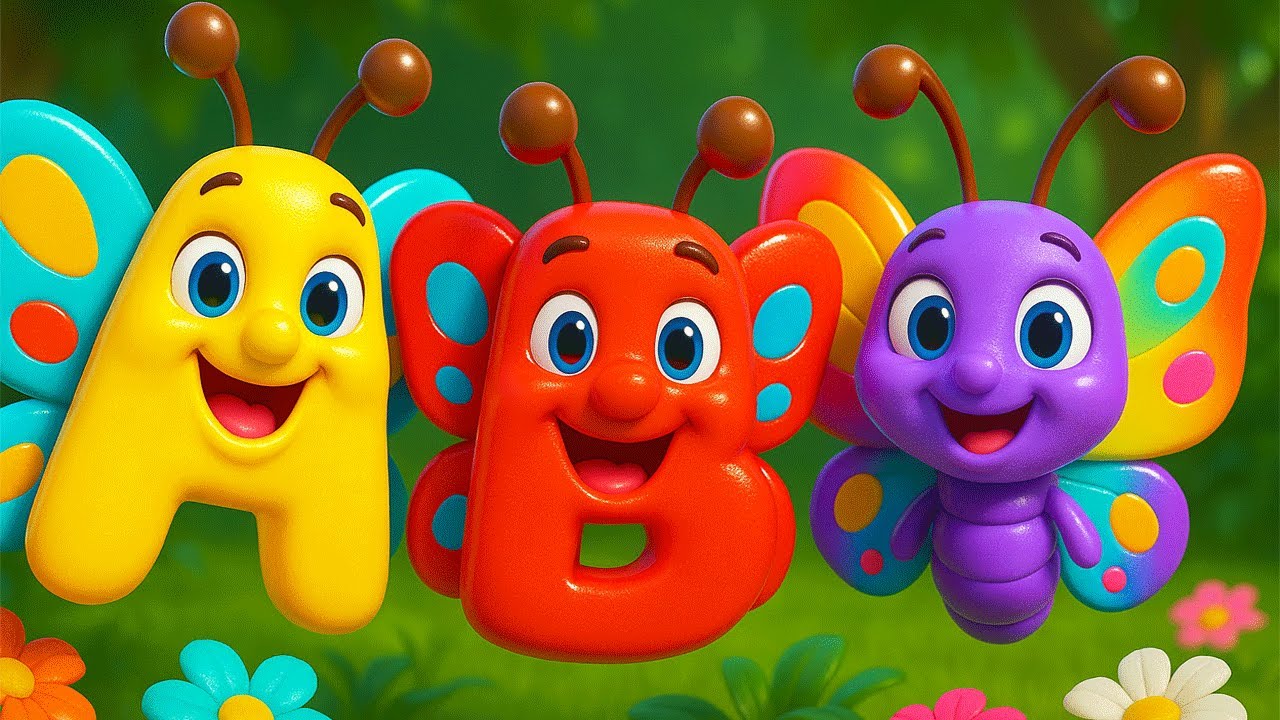 Butterfly ABC Letters 🦋 | A-Z Alphabet Butterfly Song