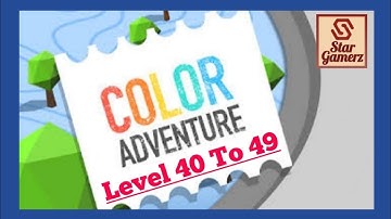 Color Adventure : Level 40 To 49 | Draw the Path & Pass All Tricky Obstacles in this 3D Game