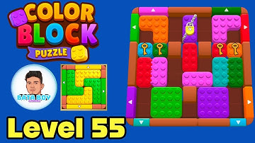 Color block puzzle 3d jam level 55 solution walkthrough 
