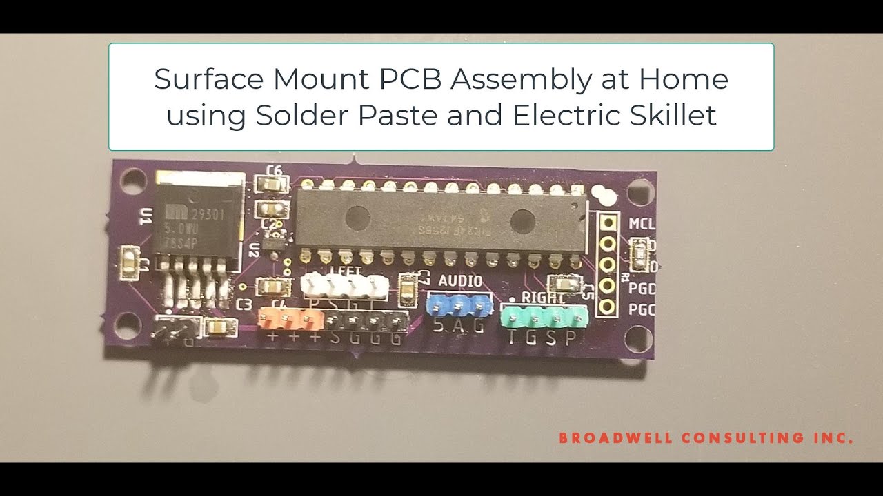 Reflow Surface Mount PCB Assembly in an Electric Skillet using CHIPQUIK Paste