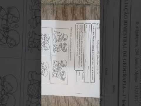 Avaliação de Geografia 1 Bimestre