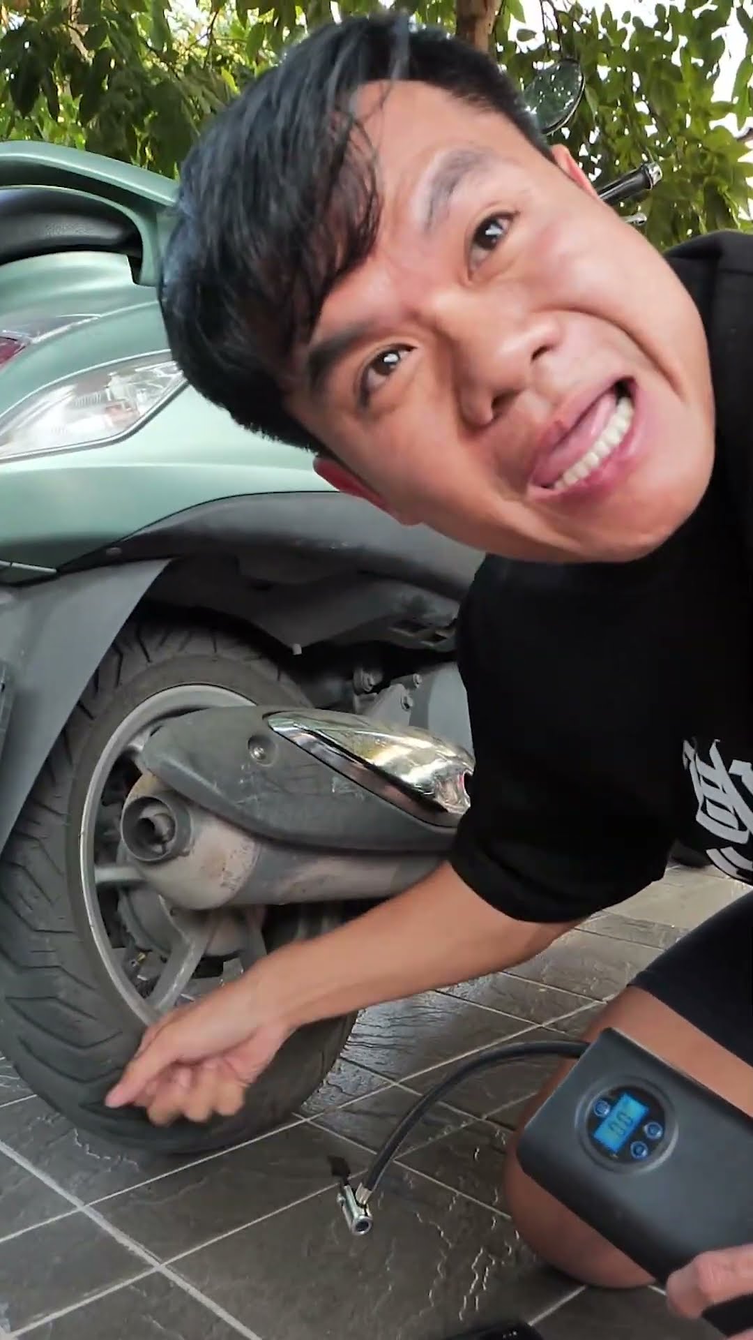 จับเวลาเติมลมยางกี่นาทีเสร็จ ? ?? #บี้ลองของ #บี้เดอะสกา #bietheska