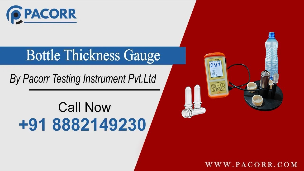 Bottle Wall Thickness Gauge by Pacorr Testing Instruments YouTube