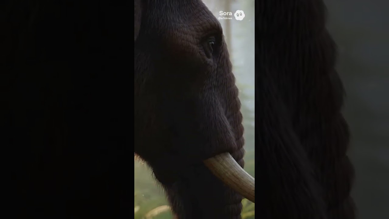 An American Mastodon walking through the American Pleistocene Forest 