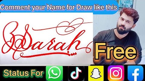 Sarah Name Signature Calligraphy Status | How to Cursive write with cut Marker #sarah @Sarah