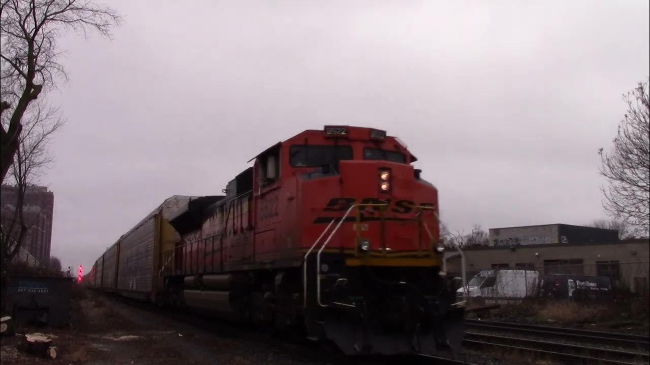 (FPON) CP 734 with BNSF 8522 leading passing Osler - YouTube