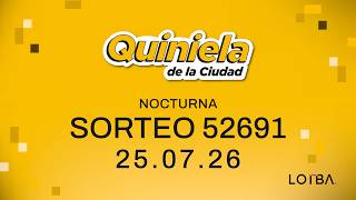 QUINIELA NOCTURNA - Sorteo N°52691 - Resultados 25/07/2026 screenshot 2