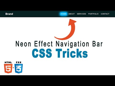 Neon Light Effect Navigation Bar in HTML And CSS | CSS Tricks | @Learn Web