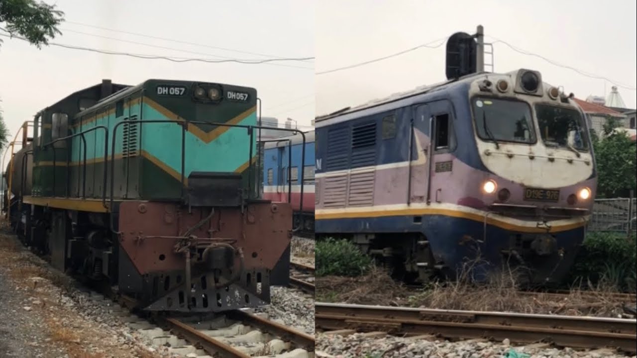 [195][Part 2] Đầu Máy Úc D5H-057 dồn dịch trong ga Gia Lâm & D19E-976 ...