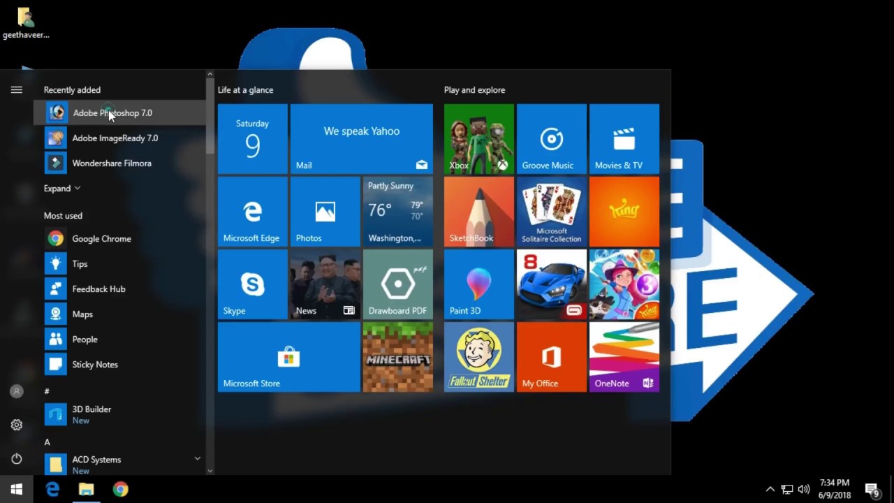 How To Install Photoshop 7 0 In Windows 10 Youtube