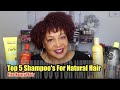 Top 5 Shampoos For Natural Hair | Moisturize, Frizz Resistance, No Stripping | Dry Curly Hair
