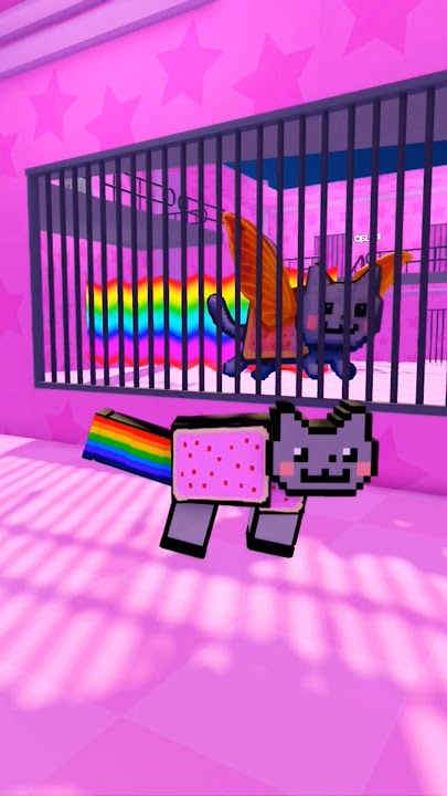 Nyan cat Vs flying nyan cat🌈😘 #shorts #roblox #nyancat
