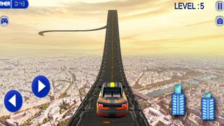 "Impossible Car Stunt Simulator – Sky Tracks Challenge!" screenshot 4