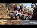 Overload Can Be Over Danger At The Risky Ghat | Lorry Videos | Truck Videos | Trucks In Mud