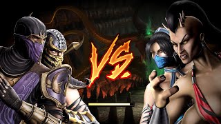 Mortal Kombat Complete Edition Rain and Scorpion vs Sheeva and Kitana