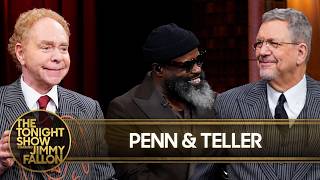 Penn & Teller Magically Put Jimmy's Broken Portrait Back Together | The Tonight Show