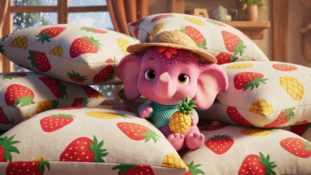 Erdbeer Elefanten Familie 🍍Spieltage im Regen – Anpassungsfähigkeit und Freude im Innenbereich