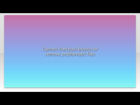 Cannot checkout branch or remove problematic files