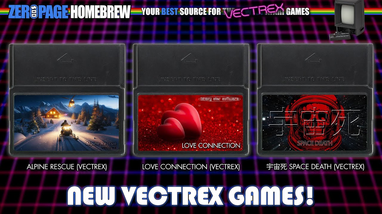 Alpine Rescue Vectrex VECTREX SPECIAL! Alpine Rescue, Love Connection, 宇宙死 aka Space Death ...