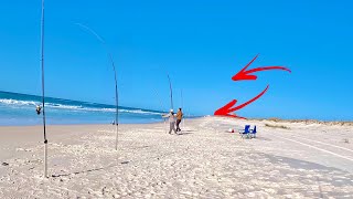 We couldnt Keep Baits in the Water!  SURF FISHING IS ON FIRE
