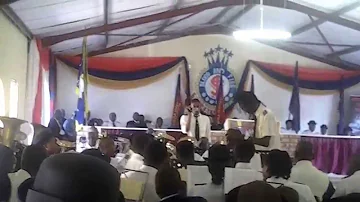 The Salvation Army Mpumalanga & Swaziland Divisional Band plays during the Offering