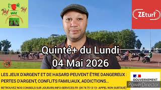 MAX 1-2-3 Turf vos pronostics Quinté+ du Lundi 04 Mai 2026 ‎@max1-2-3turfvospronosticsh2