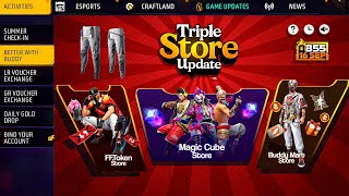 Ob55 Triple Store Update New Items🥳🔥| Magic Cube Store Update Free Fire New Event Ff New Event