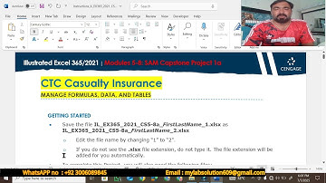 Geïllustreerde Excel 365/2021 | Modules 5-8: SAM Capstone Project 1a | CTC Ongevallenverzekering