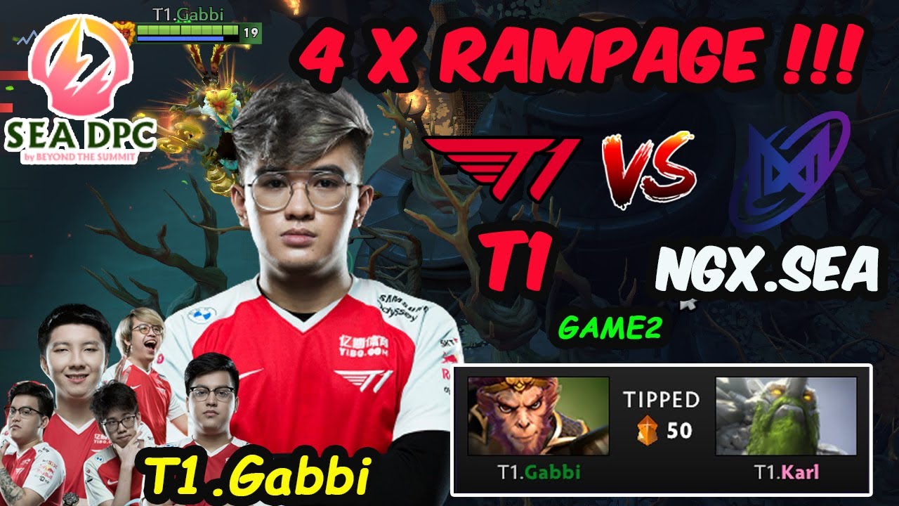T1 vs Nigma Galaxy SEA | Gabbi Monkey King Carry Perspective SEA DPC 2022 Tour3 Game2