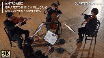 Adalbert Gyrowetz Trois Quatuors op. 42｜Quartetto I D-Dur Menuetto Allegro assai｜A. ギロヴェッツ 3つの弦楽四重奏曲