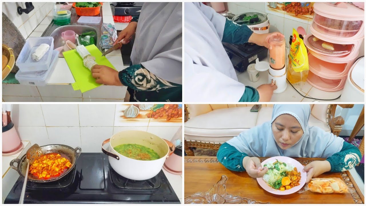 DAUN SINGKONG YANG DIKASIH BUDE SAYUR SAYA BIKIN GULAI. 2 MENU HARI INI.