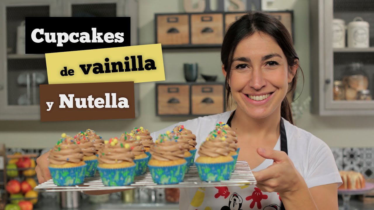 🧁 CUPCAKES DE VAINILLA Y NUTELLA 🧁