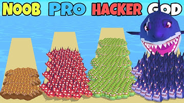 NOOB vs PRO vs HACKER vs GOD in Fish Run 3D Count Master New Maps Part 02