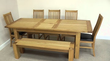 Caravella 1.8m  - 2.3m butterfly extending oak dining table
