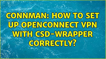 ConnMan: How to set up OpenConnect VPN with CSD-Wrapper correctly?