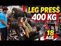 400KG LEG PRESS at 18 Years Old 🔥 Strong Legs Challenge #bodybuilding #gymmotivation