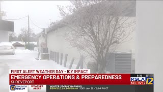 Shreveport residents urged to stay home as icy conditions remain on roads