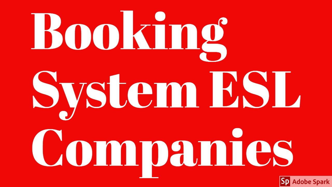 Booking System ESL Companies