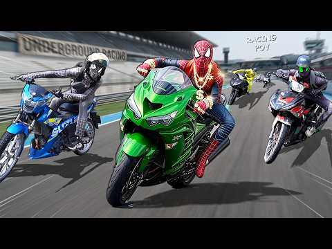 Spider-Man Becomes A RACER And The Richest Student At School !! ( Racing Action POV )