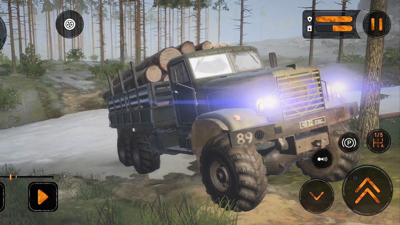 Log Transportation To Lumber Mill Islands Map MudRunner Android