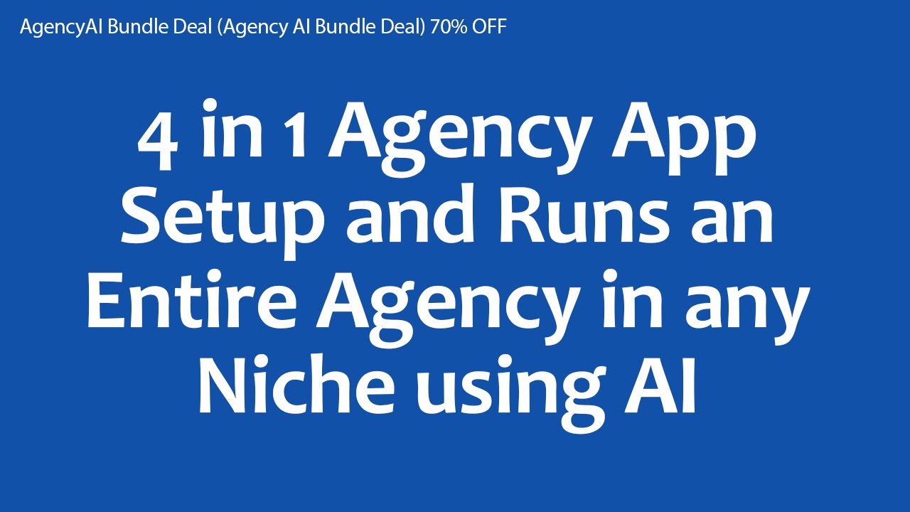 AgencyAI Bundle Deal (Agency AI Bundle Deal) 70% OFF